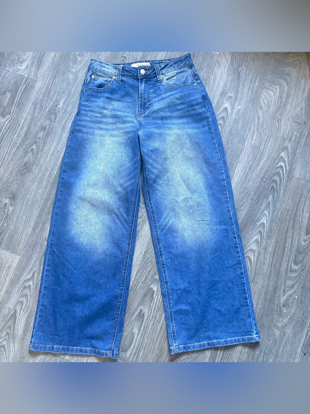 Love Cult medium wash baggy wide leg jeans